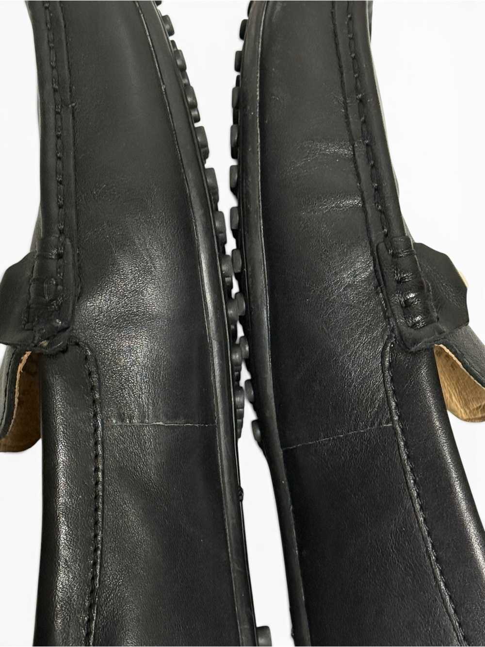 Briony Lauren Ralph Lauren Black Leather Loafers with Gold Bit - Picture 4 of 12
